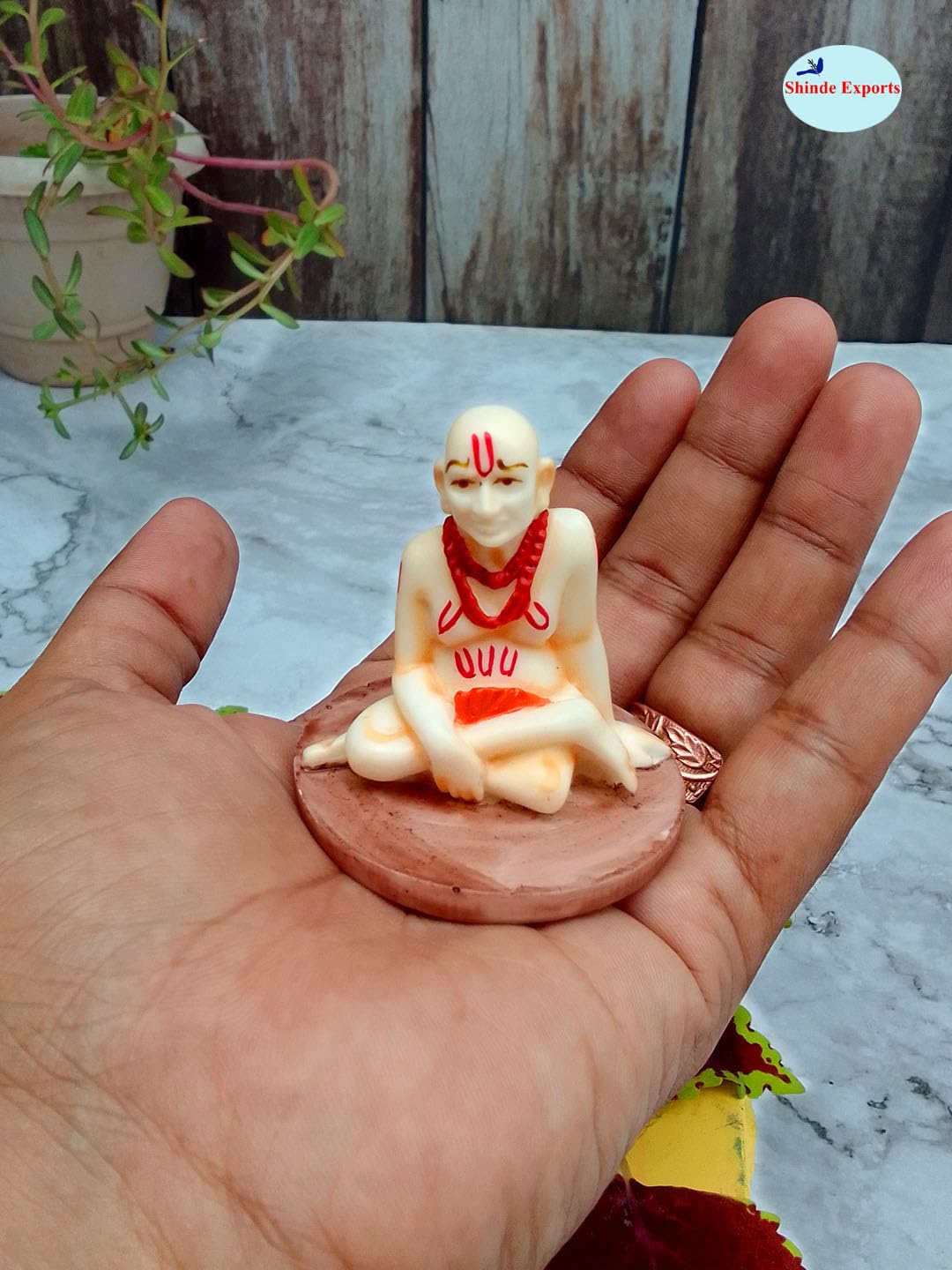 SHINDE EXPORTS Shree Swami Samarth murti Idol Statue for car Dashboard (6cm)