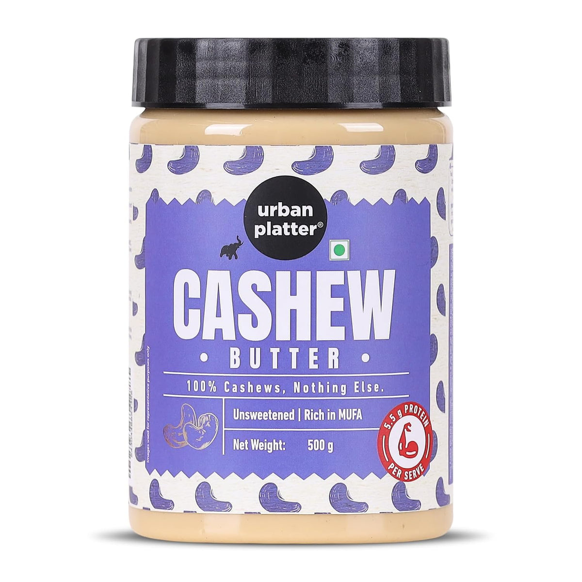 Urban Platter Cashew Butter, 500g (Rich & Creamy | Single Ingredient | Keto-Friendly)