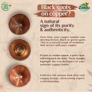 Zandu Copper Bottle (950ml): 100% Pure BPA-Free Water Bottle | Copper-Infused Water | Leak Proof | Office Use | Boosts Immunity | Supports Digestive & Liver Health | Ayurveda Inspired