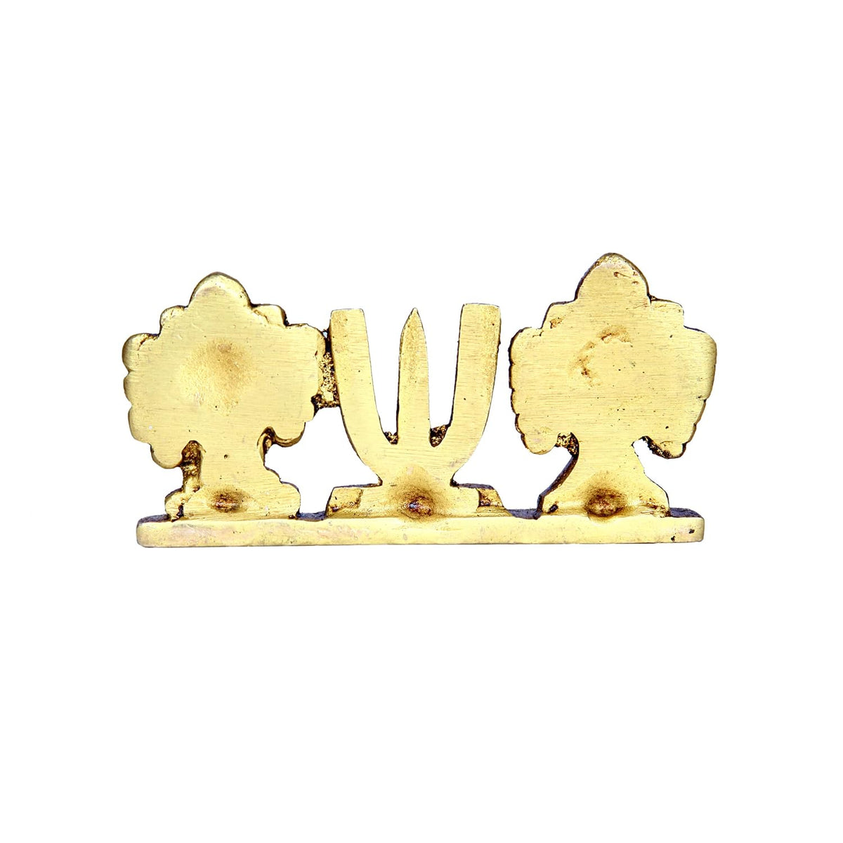 Aalayam Selveer Shankh Chakra Namah Stand | Shankh Chakra Nama Stand | Thiruman Sangu Chakram Stand 5cm Height Brass Gold Colour 1 Piece