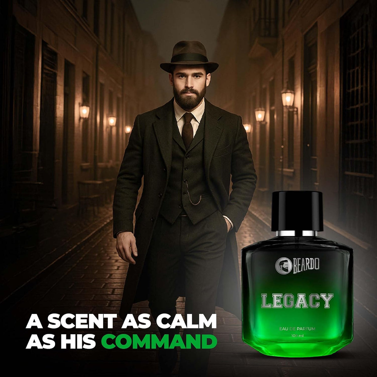 BEARDO Legacy Perfume for Men, 100ml | Eau De Parfum | Long Lasting Fragrance for Men | Long Lasting Perfume for Men | Gift for boyfriend | Gift for Men
