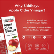 Baidyanath Asli Ayurved Apple Cider Vinegar - 500ml | Mother of Vinegar – Red Himalayan Apples | Healthy Skin & Hair - Raw, Unfiltered & Unpasteurized | 100% Pure