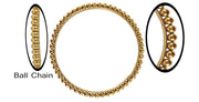 NMII Non-Precious Metal Base Metal and Linked With Ball Chain Glossy Finished Kada Set For Women and Girls