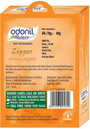Odonil Bathroom Air Freshener Zipper - Alluring Daffodil - 10 G (Pack Of 6) Multicolor - Alluring Daffodil