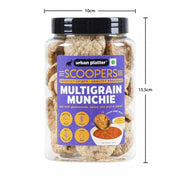 Urban Platter Scoopers Multigrain Munchie, 60g (Crunchy Crisps Made with Popped Multi-Grains and Seeds for Healthy Snacking)