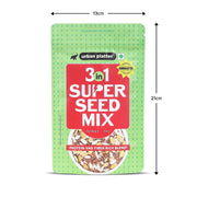 Urban Platter Unroasted 3-in-1 Super Seed Mix, 250g (High Protein & Fiber | Pumpkin, Sunflower & Flax Seed Blend | Raw & Ready-to-Eat Superfood Snack)