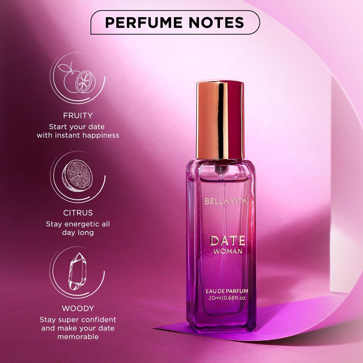 Bella Vita Luxury Skai Aquatic & Date Women Perfume Combo with Bergamot, Pink Pepper|Fruity Long Lasting EDC, EDP Fragrance Liquid Scent Pack of 2, 20 Ml each