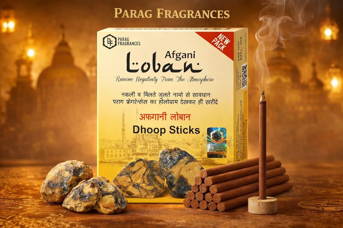 Parag Fragrances 100% Natural Resin Dhoop Sticks for Pooja, Home Fragrance, Hawan, Air Purification and Meditation (Real Loban 140gm Dhoop)