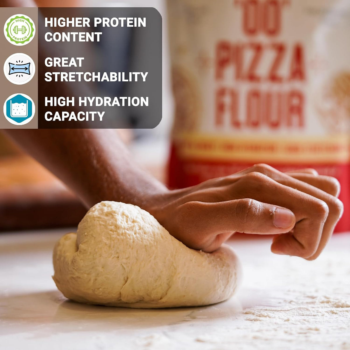 Urban Platter '00' Pizza Flour, 1kg (Superfine Durum Wheat for Soft & Stretchy Dough | Professional-Grade | Maida-Free | Perfect for Homemade Pizza)