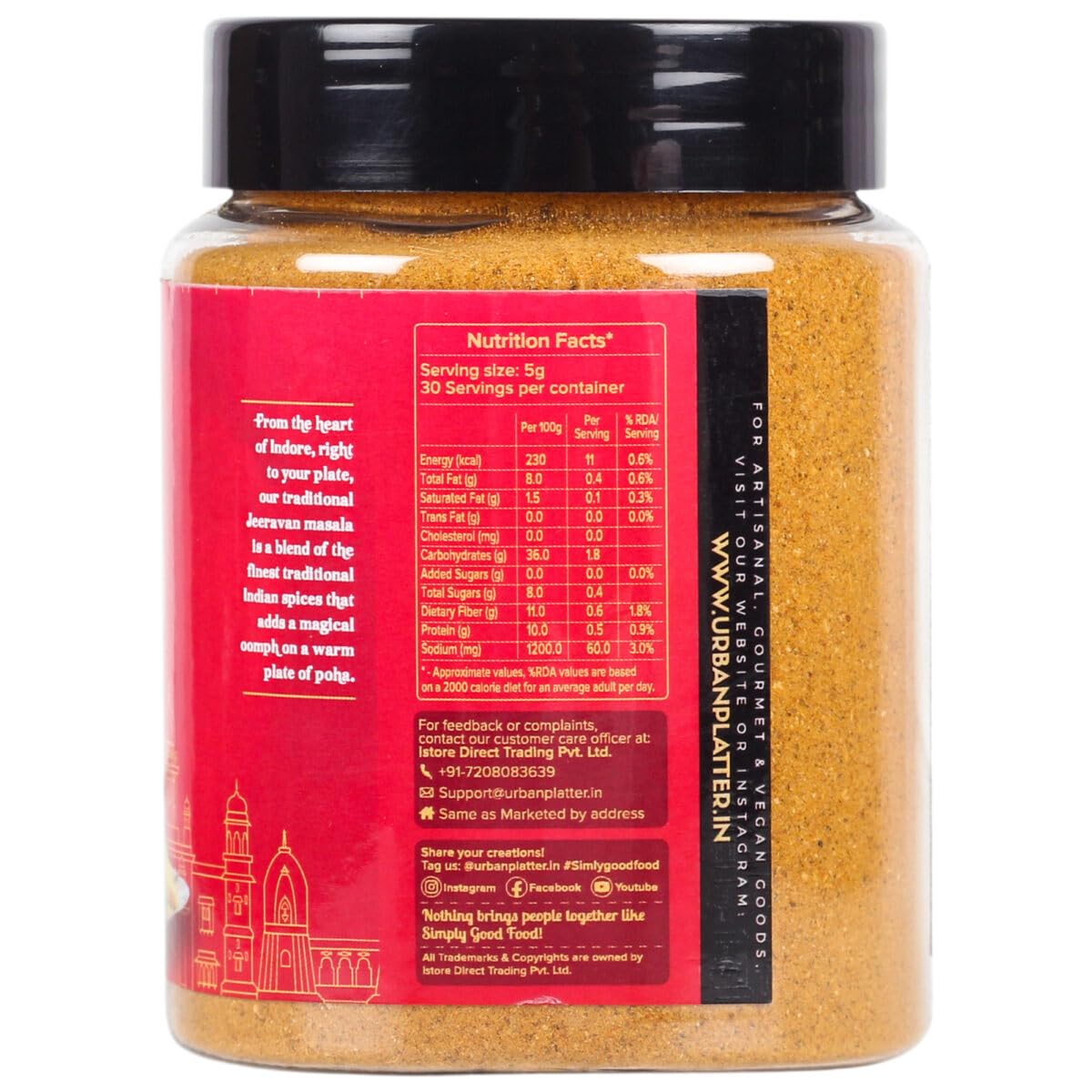 Urban Platter Indori Poha Masala, 150g (Indori Poha Masala, Chatpata Masala for Street Style Pohe, Sprinkle on Poha, raita, Fruit chaats and Even pakoras)