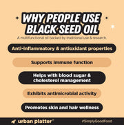 Urban Platter Black Seed Oil, 15ml (Cold-Pressed, 2% Naturally Occurring TQ, Anti-Inflammatory, Consume daily for overall well being and vitality)