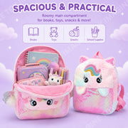 Toy Imagine Unicorn Plush Sequin Backpack for Girls, Ages 1-8 Years