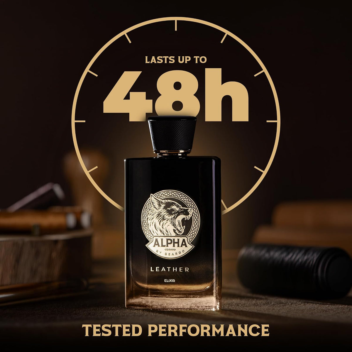 BEARDO Alpha Leather Elixir 100ml | Extrait De Parfum | Leathery Perfume For Men | Long Lasting Perfume | Premium Gift For Man | Gift For Husband | Boyfriend
