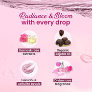 Dabur Gulabari Shower Gel - 250 ml | 99% Pure Glycerine | Gentle Bodywash | Cellulite beads for Exfoliation | 0% Parabens & Soap | No Silicones | With Exotic Damask Rose & Organic Jojoba Oil