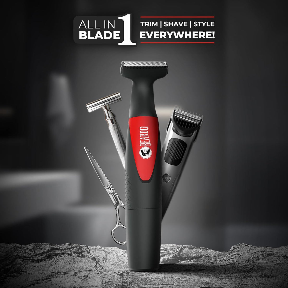 Beardo I Blade Trimmer for men | No Nicks and Cuts | Electric Shaver with powerful motor | Perfect for different beard styles for Gen Z | Multiple Length Settings