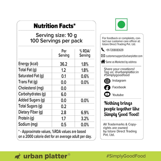 Urban Platter Sabja Seeds, 250g (Basil Seeds for Weight Management, Digestion & Hydration, Rich in Fiber & Omega-3, Falooda, Detox Drinks & Smoothies)