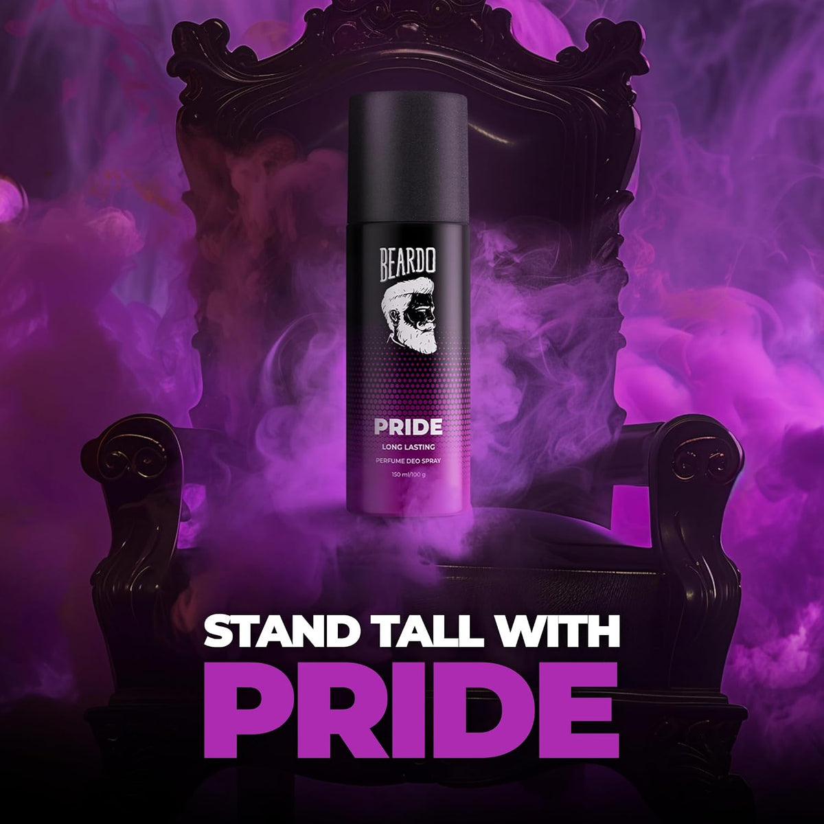 BEARDO PERFUME DEO SPRAY - Pride, 150ml | Get compliments with Long lasting Marine, Aromatic Deodorant Brand | Ideal gift for Men | Christmas gift for men | Gift For Friends | Gift for men