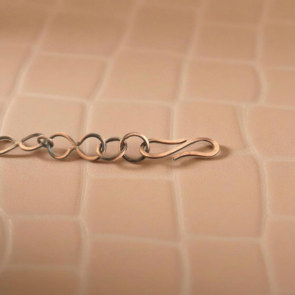 SHINDE EXPORTS Pure Copper Link Chain Bracelet Unisex S Hook 8.5 Inch