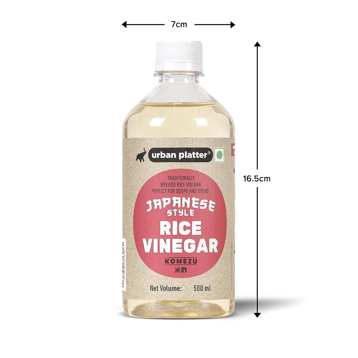Urban Platter Japanese Style Rice Vinegar (Komezu), 500ml [All Natural Vinegar Traditionally Brewed and Seasoned]
