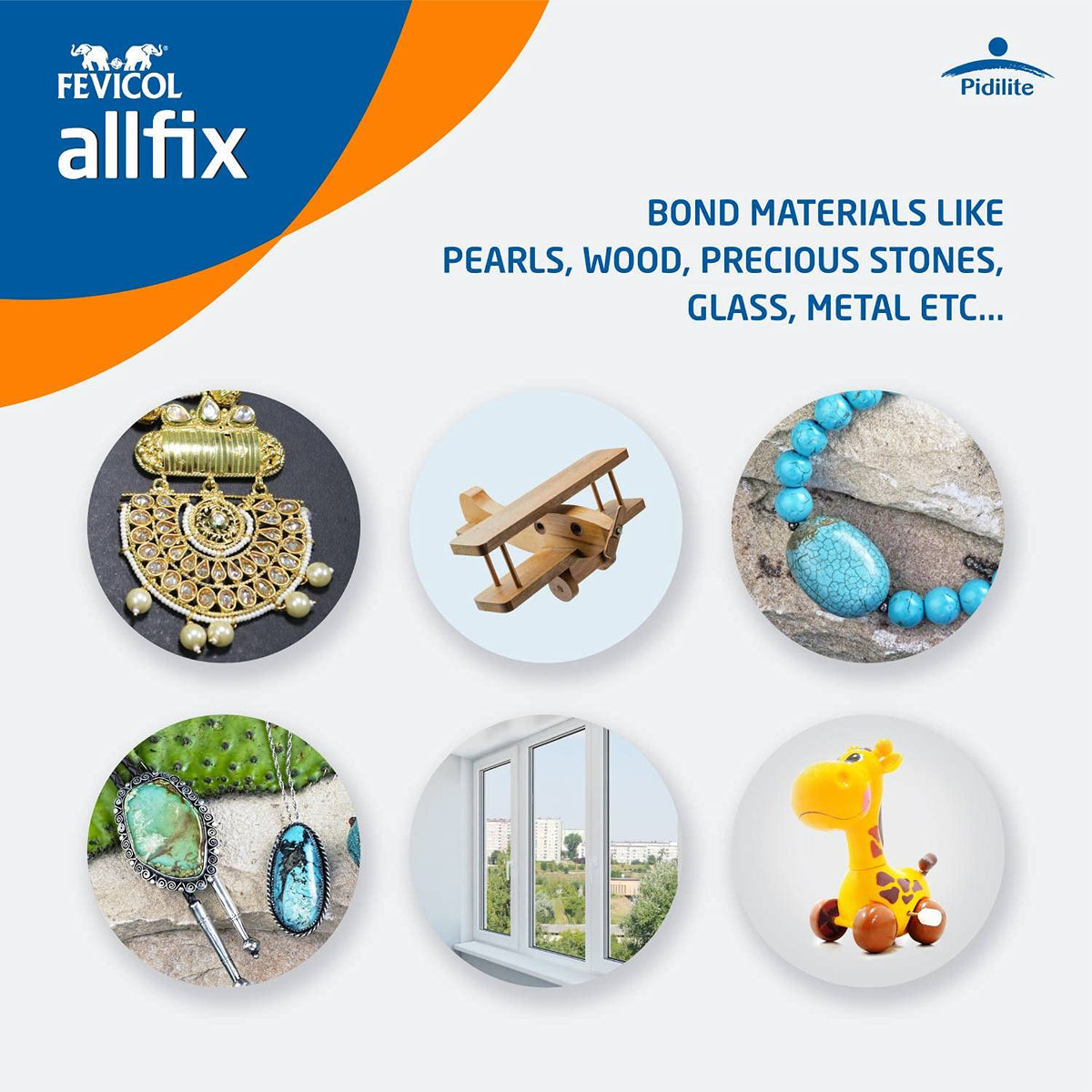 Pidilite Multi-Purpose Allfix Clear & Non-Staining Adhesive (20ml)