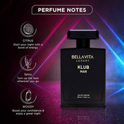 Bella Vita Luxury Unisex Adult Wood Klub Man Edp Premium Long Lasting Fragrance Spray Perfume 100Ml & Shower Gel For Deep Cleansing, Hydrating, Softer Skin With Aloe Vera 500Ml