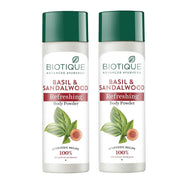 Biotique Basil & Sandalwood Body Powder, 150 g x 2