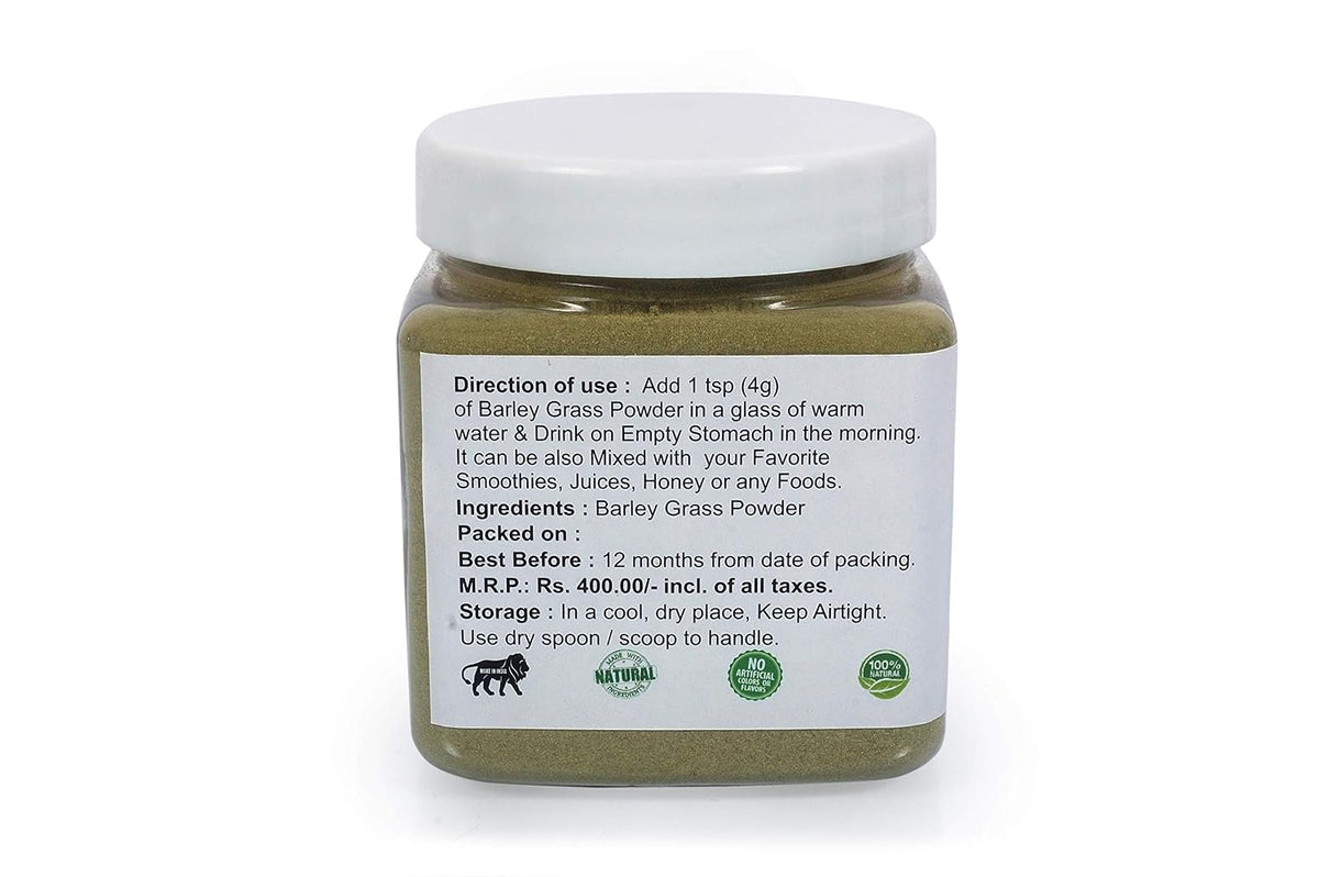 NatureVit Barley Grass Powder 250g | Alkalizing Superfood for Detox & Immunity | Rich in Chlorophyll, Enzymes & Antioxidants | Vegan & Gluten-Free
