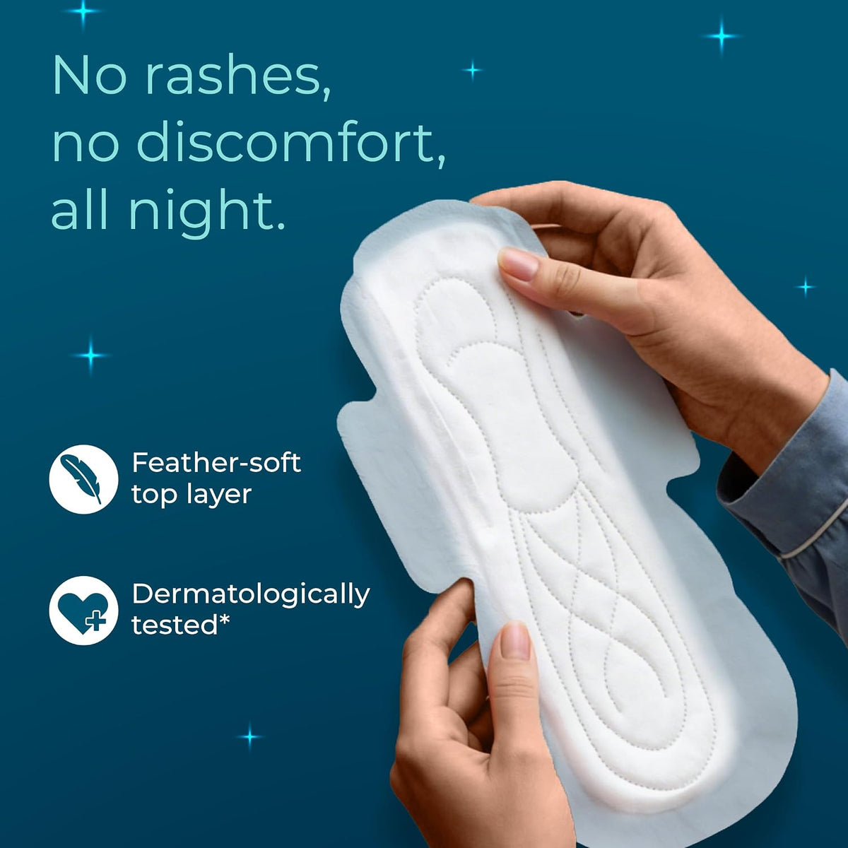 Nua MyWave Night XXL Sanitary Pads for Women | Heavy Flow Period Pads | Super Soft, Rash-Free, Leak-Proof | Super Absorbent | Pack of 28 | Individually Wrapped | 320 mm