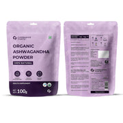 Carbamide Forte CF 100% Organic Ashwagandha Powder - Withania Somnifera - USDA Certified Organic Ashwagandha for Vitality, Strength & Stress Management - 100g Veg Powder (Pack of 2)