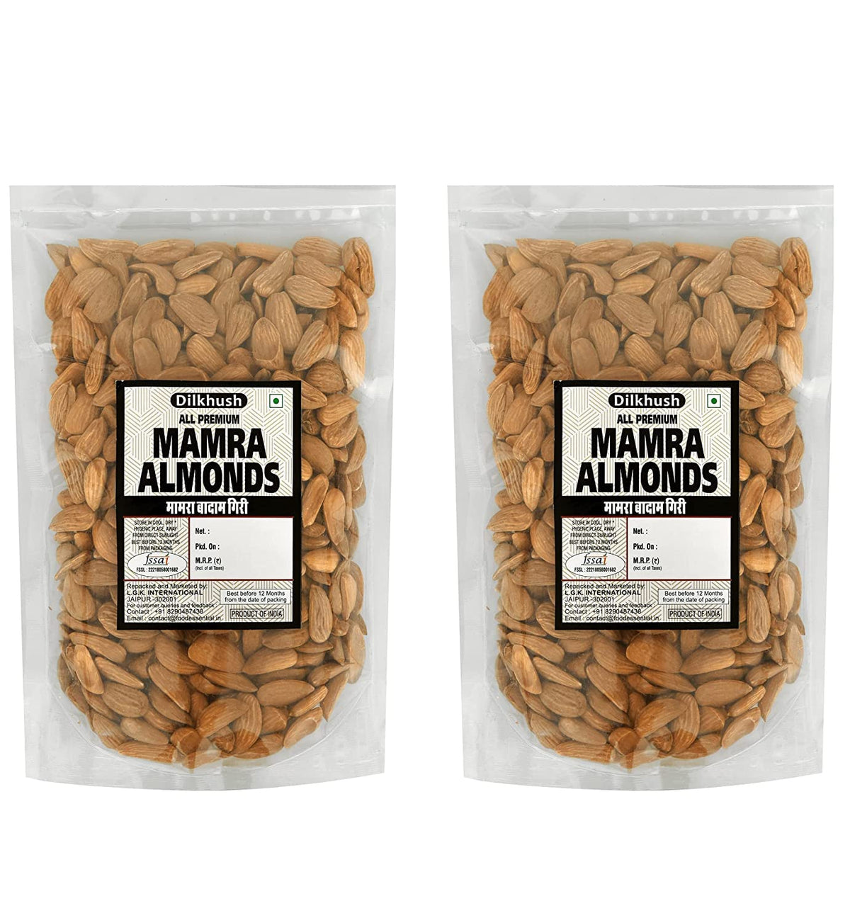 Dilkhush Original Bold Mamra Badam 250 Gm.