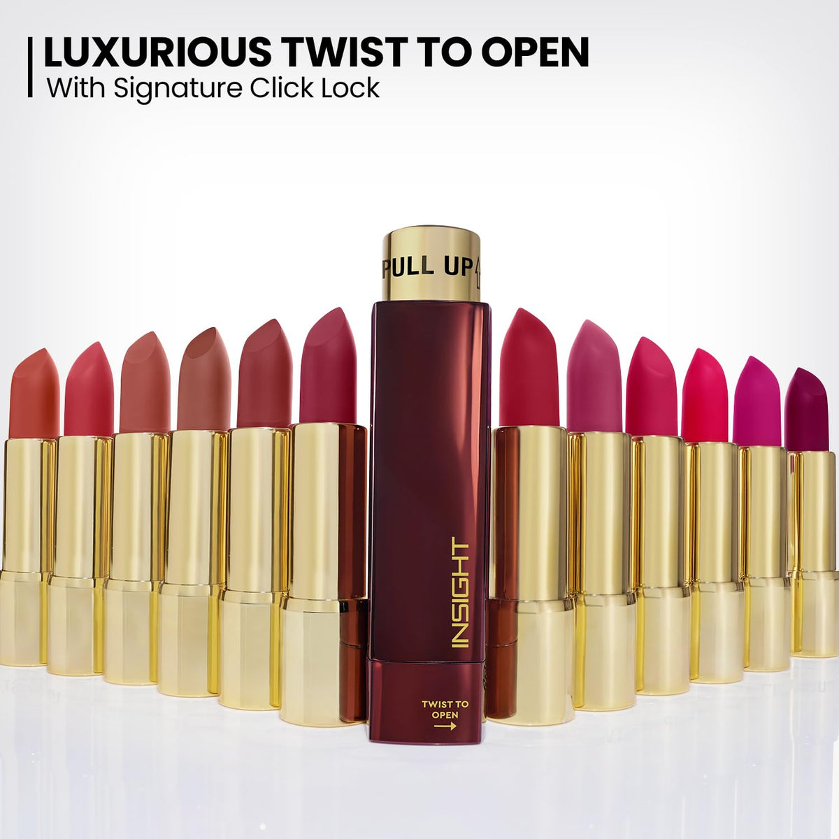 INSIGHT Cosmetics Blur Rouge Lipstick – Long Lasting | Matte Finish | Non-Transfer | Lightweight & Non-Sticky | One-Swipe Pigment (Deadline Diva) – 4.2g