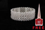 NMII Pearls Studded Metal Bangles Set For Women and Girls