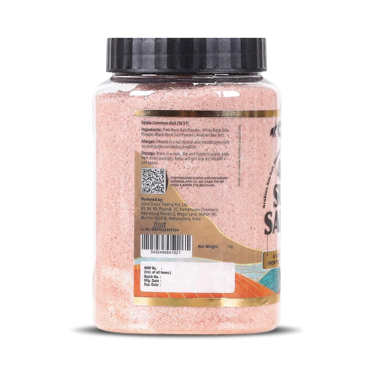 Urban Platter 4 in 1 Super Salt Mix, 1kg (Pink Himalayan Salt, White Rock Salt, Black Salt & Arabian Sea Salt | Signature Blend of Origin Salts | Everyday Cooking Essential)