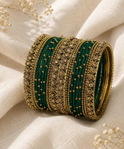 NMII Get your traditions Valentine Gift for Girls & Women Silk Thread Bangle Set With Zircon For Womne & Girls