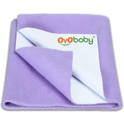 OYO BABY - Baby Dry Sheet for new Born Babies | Infant Waterproof Bed Protector Sheet for Baby | Mattress Pads (Extra Large-(200cm X 140cm), Purple)
