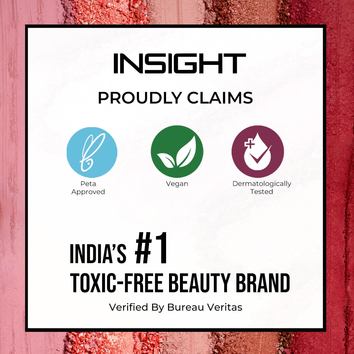 INSIGHT On The Go Eyeshadow Palette - Rosaline | Highly Pigmented | Silky Smooth | Crease-Free Blending | Shimmer & Matte Shades | Travel-Friendly (10g)