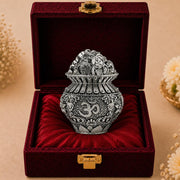 DIVINITI 999 Silver Plated Kuber Kalash for Pooja, Coin Kalash, 6 x 5 cm