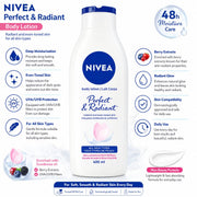NIVEA Perfect & Radiant Body Lotion 400ml | Daily Moisturizer for Even Skin Tone & Natural Radiance | With Licorice & Berry Extracts