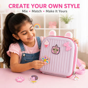 Toy Imagine Kids Silicone 3D Cartoon Backpack for Boys & Girls Waterproof Lightweight School Bag with Cute Badges & Adjustable Straps Preschool, Kindergarten & Travel Bag for Kids 2–10 Years, Pink