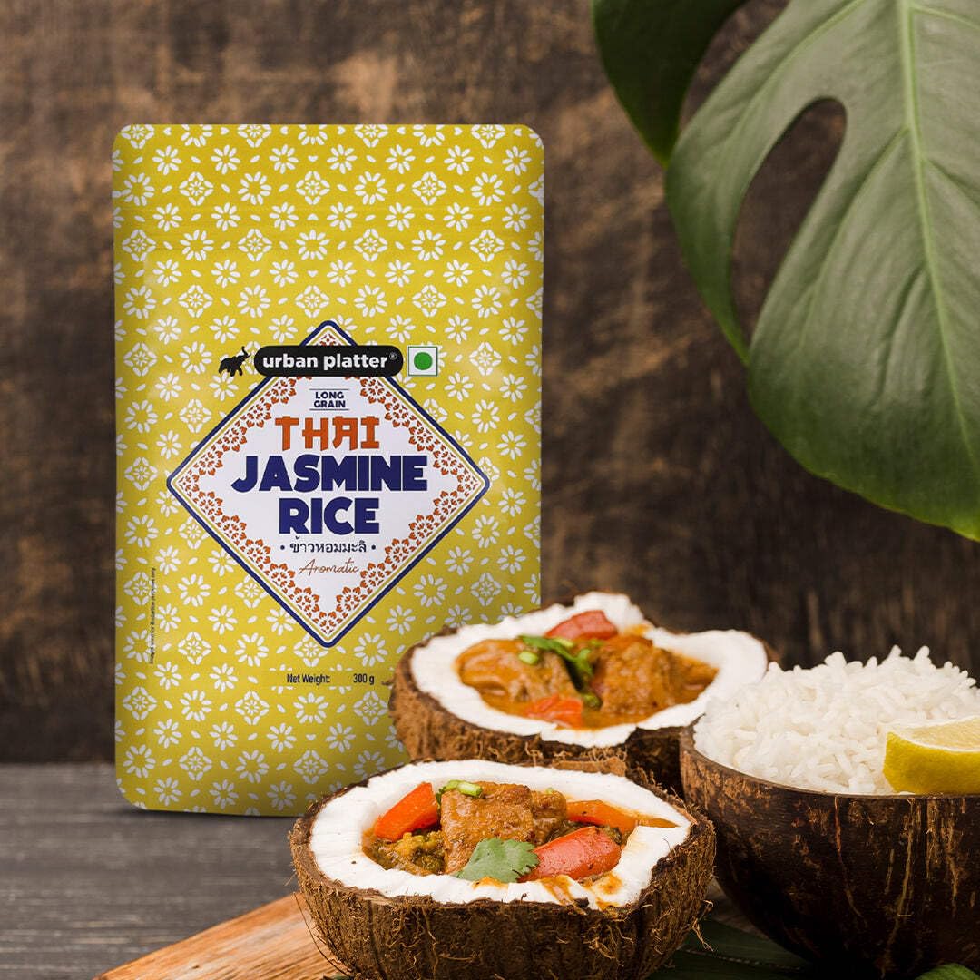 Urban Platter Thai Jasmine Rice, 1kg (Aromatic Long-Grain Rice | Soft & Fluffy Texture | Asian Pantry Staple)