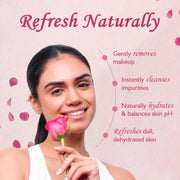 Dabur Gulabari Rose Glow Face Cleanser - 400ml (100ml*4) | Gentle Cleanser for All Skin Types | Cleaner, Balanced & Hydrated Skin