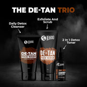 BEARDO De-Tan Face scrub for Men, 100g | Blackhead & Tan Removal | Dual Bead Exfoliation | Coffee Detox | Oil Control