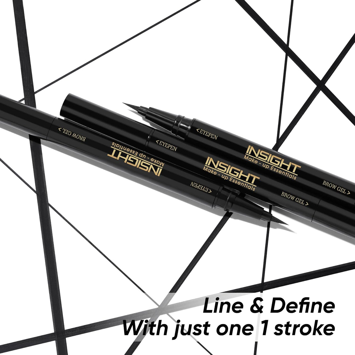 INSIGHT Eyebrow Define Duo (2 in 1)|Water-Resistant Formula | Semi-Matte Finish | Long-lasting | Smudgeproof|Precise Applicator| Tinted Gel|Grey-2.5g