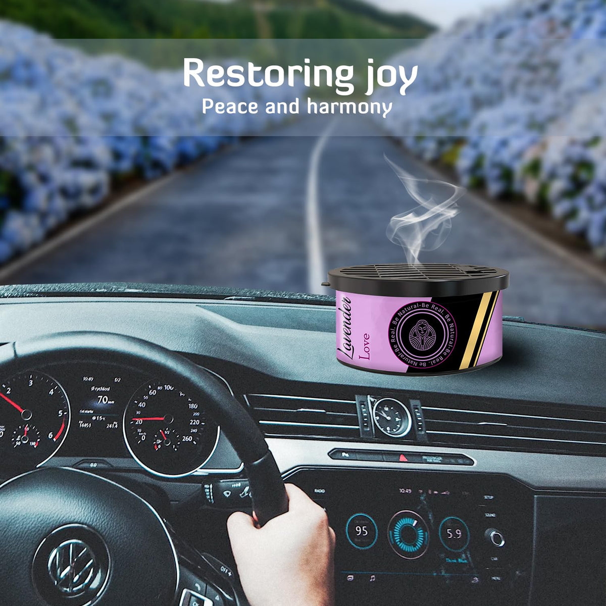 The Old Natural Car Perfume | Car Perfumes And Fresheners | Dashboard Car Freshener | Stress Relieving & Pest Repellent | Essential Oil Based Car Perfume (Lavender Love)