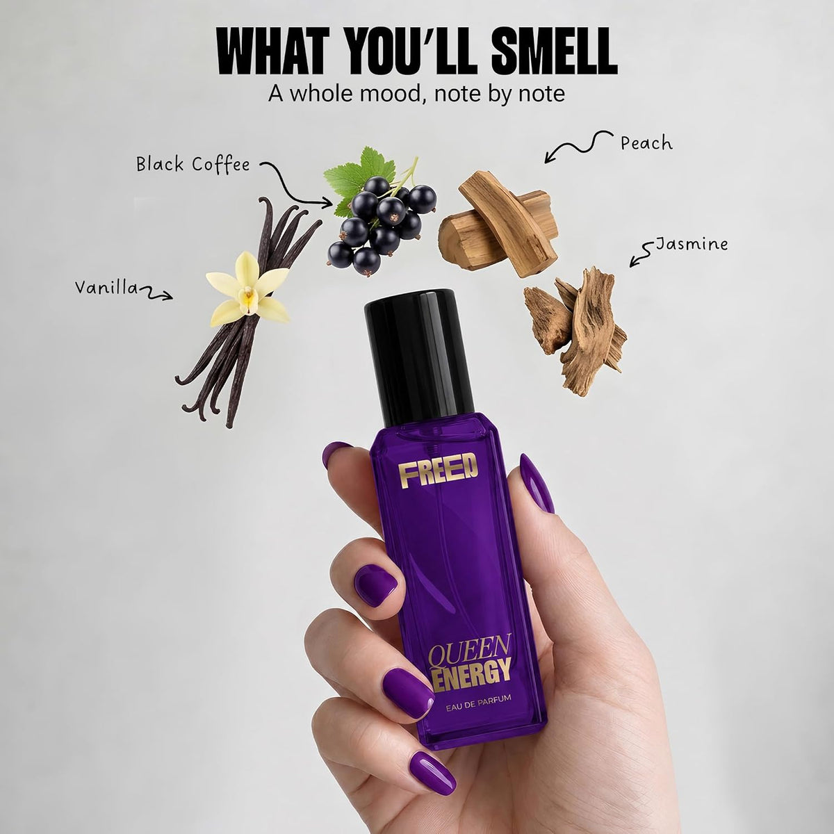 Beardo FREED Queen Energy Eau De Parfum for Women | Royal Luxury Perfume with Black Currant, Vanilla & Cashmeran | Long Lasting Smell | Premium Gifts for Woman | 20ml