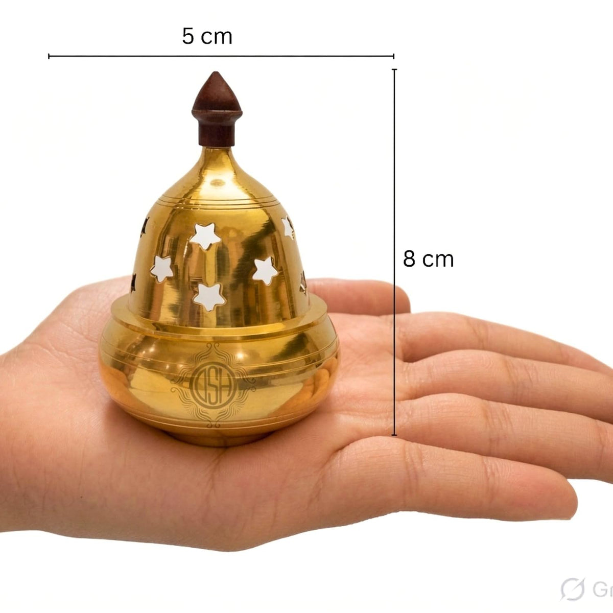 DSH Brass Diya Pure Brass Traditional Oil Puja Lamp for Temple, Mandir, Festival Decoration, Home Decor & Diwali Gift (Star Dome, Set of 4)