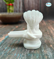 SHINDE EXPORTS shivlingam Pooja shivling White with Snake for Home Temple puja (White)