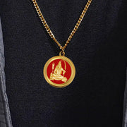 DIVINITI 24K Gold Plated Double-Sided Religious Pendant with Premium Gift Box, Spiritual Locket for Men & Women, Devotional Jewellery for Gifting & Everyday Wear | Shiva & Om Namah Shivay