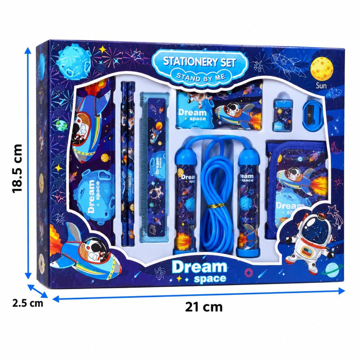 Toy Imagine Stationery for Kids Best Return Birthday Gift for Boys Girls Educational Learning Stationery kit Set for Kid (9 Space Set)