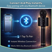 Toy Imagine Rechargeable Karaoke Mic for Kids Wireless Bluetooth Mike for Singing, Practice Microphone for Kids, Music Singing Toy Birthday Gift for Boys & Girls 3+ (Assorted)